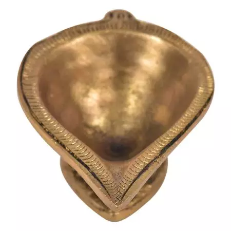 Hand Crafted Brass Kuber Diya 1 inch x 1.6 inch